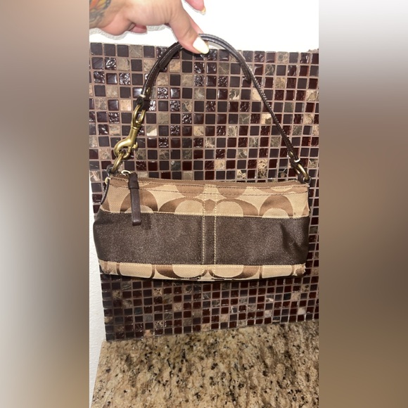 Coach Brown and Tan Mini Bag - Picture 1 of 1